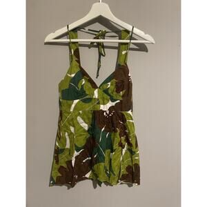 Trina‎ Turk New Leaf Print Sleeveless Top Size 4